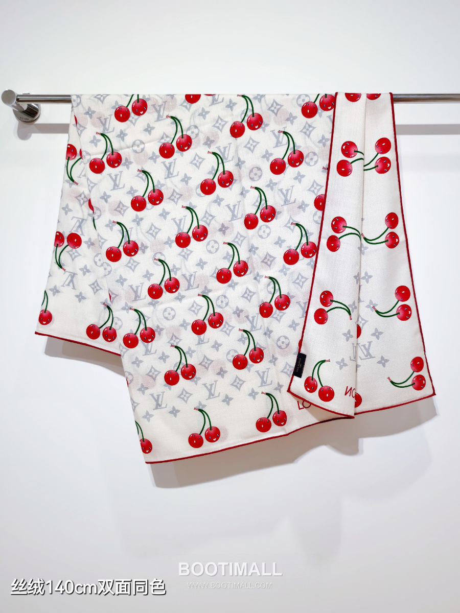 Louis Vuitton x Takashi Murakami Cashmere 루이비통 x 다카시 무라카미 캐시미어 실크 숄 140 모노그램 체리(세리즈) RLV2541-1 140cm 8