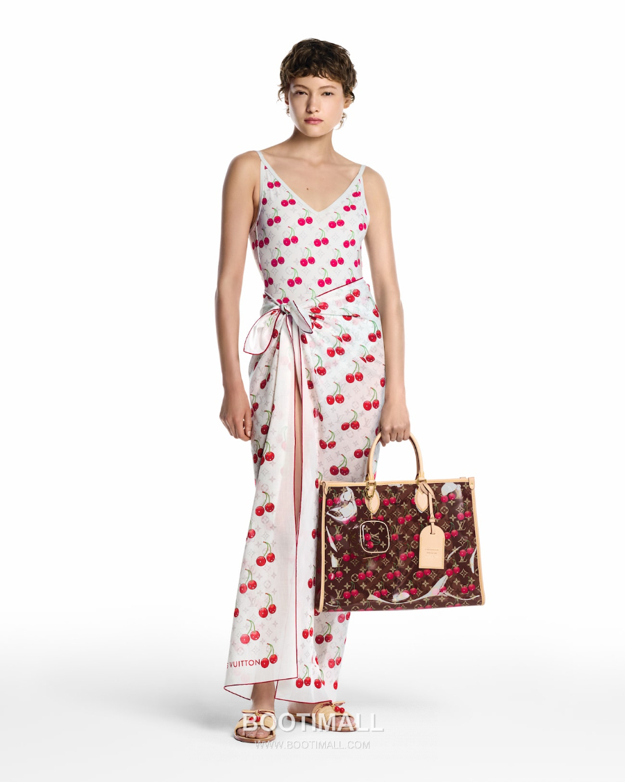 Louis Vuitton x Takashi Murakami Cashmere 루이비통 x 다카시 무라카미 캐시미어 실크 숄 140 모노그램 체리(세리즈) RLV2541-1 140cm 10