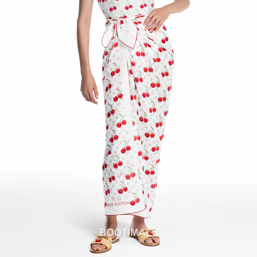 Louis Vuitton x Takashi Murakami Cashmere 루이비통 x 다카시 무라카미 캐시미어 실크 숄 140 모노그램 체리(세리즈) RLV2541-1 140cm 12