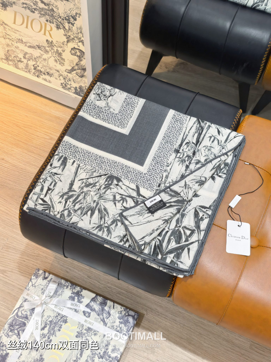 Dior Cashmere Silk Shawl 140 Toile de Jouy 디올 캐시미어 실크 숄 140 투알 드 주이 RDO2543-1 140×140cm 2