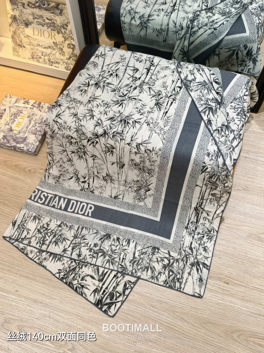 Dior Cashmere Silk Shawl 140 Toile de Jouy 디올 캐시미어 실크 숄 140 투알 드 주이 RDO2543-1 140×140cm 3