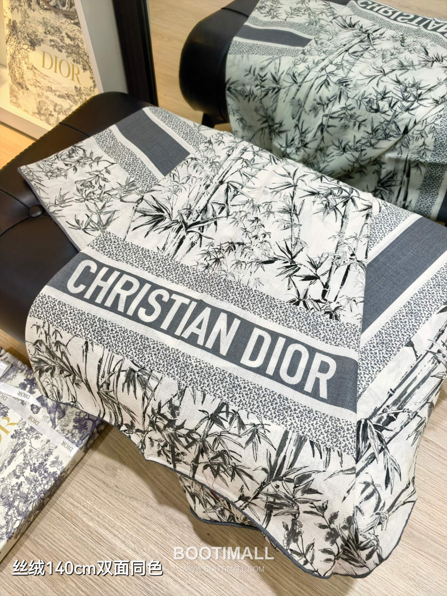 Dior Cashmere Silk Shawl 140 Toile de Jouy 디올 캐시미어 실크 숄 140 투알 드 주이 RDO2543-1 140×140cm 4