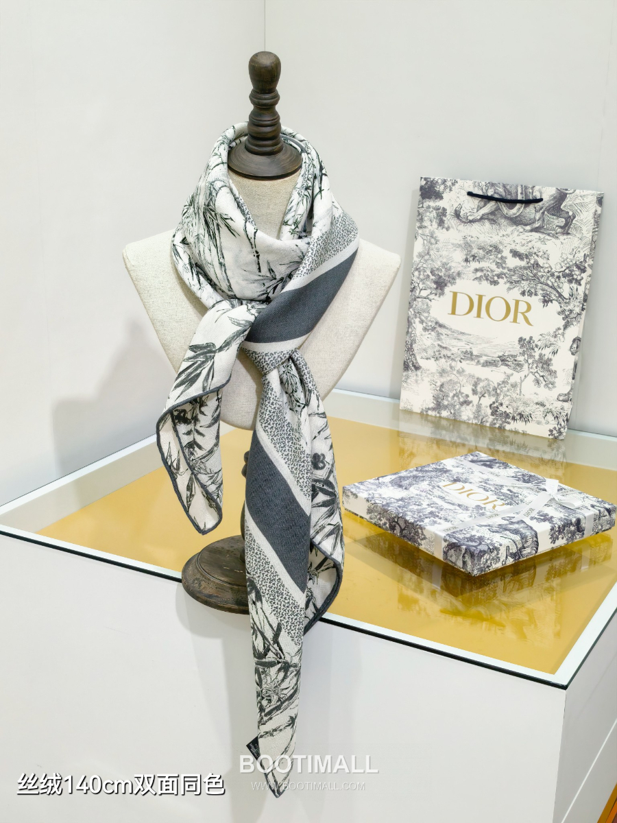 Dior Cashmere Silk Shawl 140 Toile de Jouy 디올 캐시미어 실크 숄 140 투알 드 주이 RDO2543-1 140×140cm 7