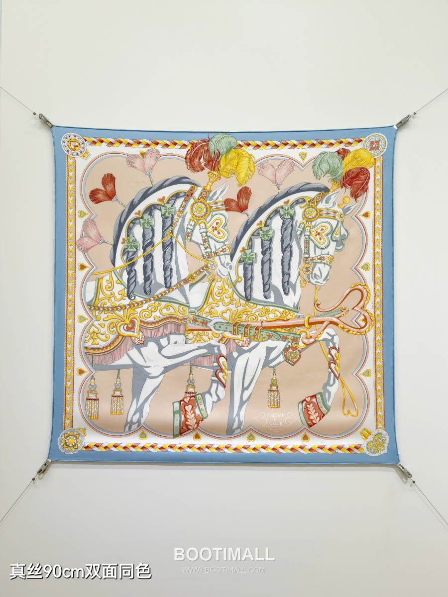 Hermes Twill Silk Scarf 90 “Bride de Gala 에르메스 트윌 실크 스카프 90 “브리드 드 갈라” SHMS2534 90×90cm 1