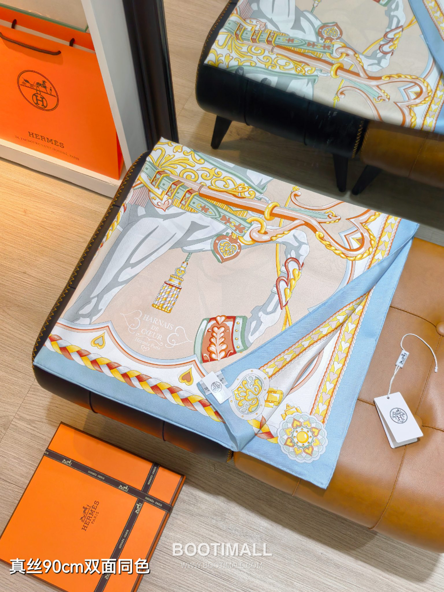 Hermes Twill Silk Scarf 90 “Bride de Gala 에르메스 트윌 실크 스카프 90 “브리드 드 갈라” SHMS2534 90×90cm 2
