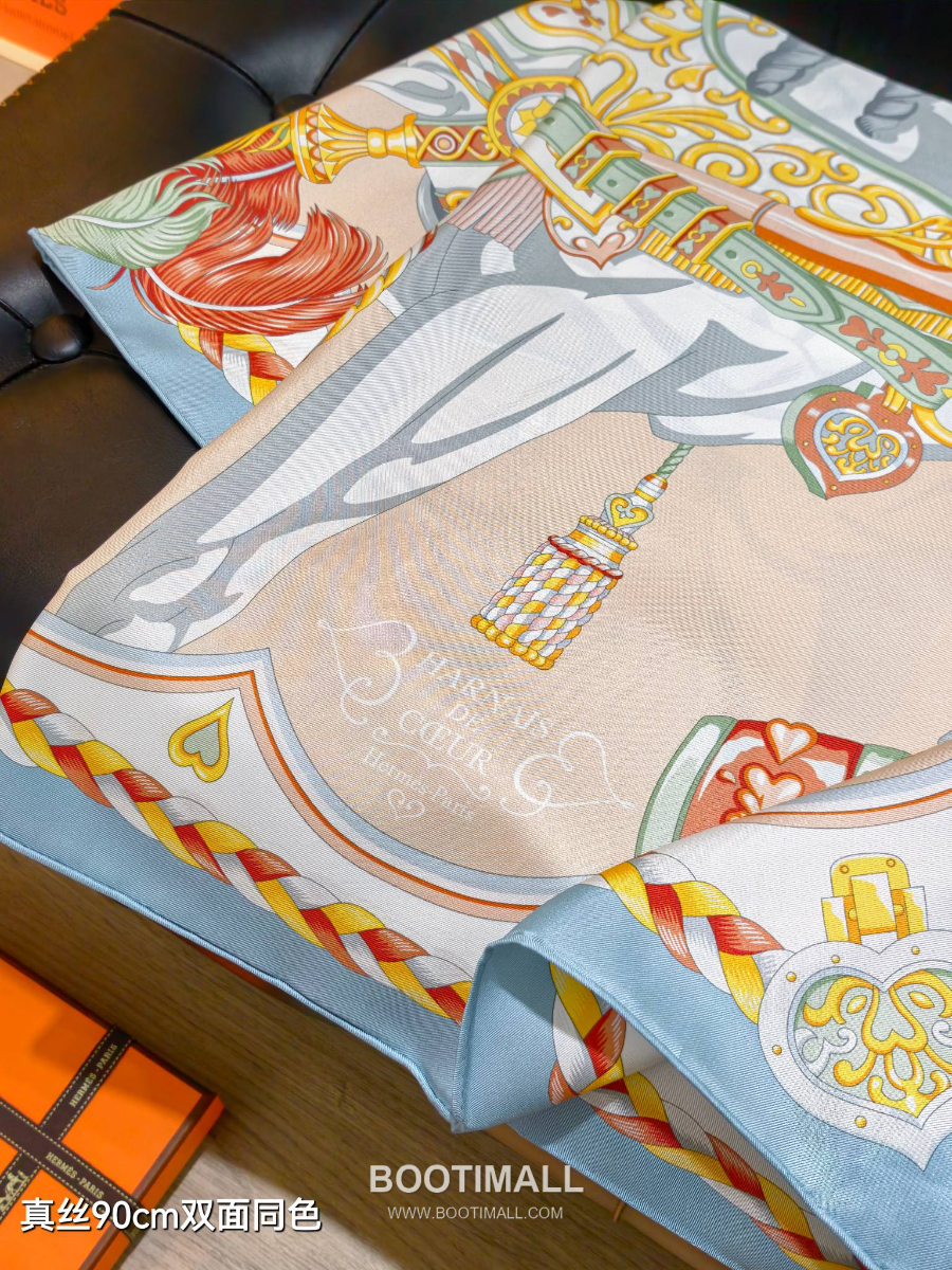 Hermes Twill Silk Scarf 90 “Bride de Gala 에르메스 트윌 실크 스카프 90 “브리드 드 갈라” SHMS2534 90×90cm 4