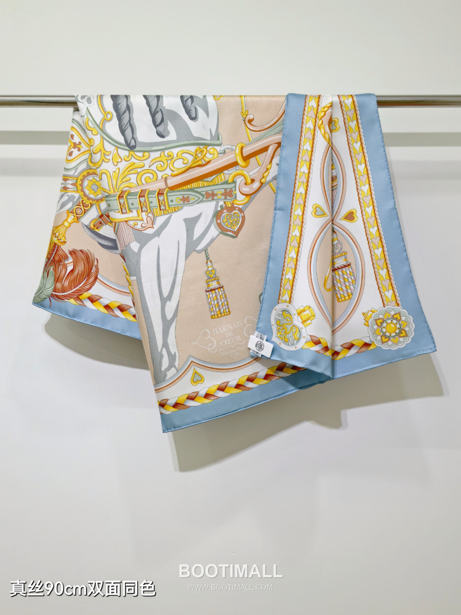 Hermes Twill Silk Scarf 90 “Bride de Gala 에르메스 트윌 실크 스카프 90 “브리드 드 갈라” SHMS2534 90×90cm 6