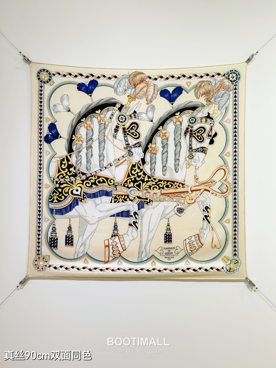 Hermes Twill Silk Scarf 90 “Bride de Gala 에르메스 트윌 실크 스카프 90 “브리드 드 갈라” SHMS2534-1 90×90cm 3