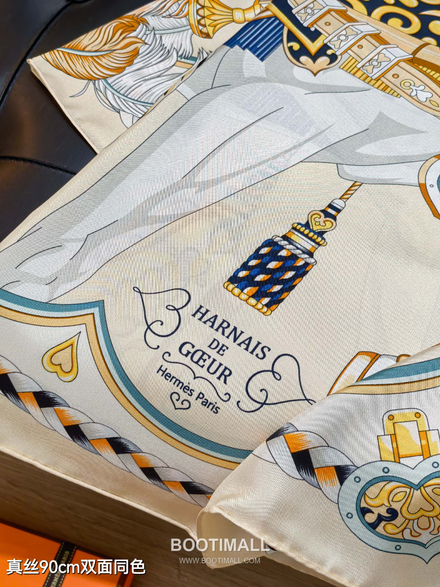 Hermes Twill Silk Scarf 90 “Bride de Gala 에르메스 트윌 실크 스카프 90 “브리드 드 갈라” SHMS2534-1 90×90cm 6