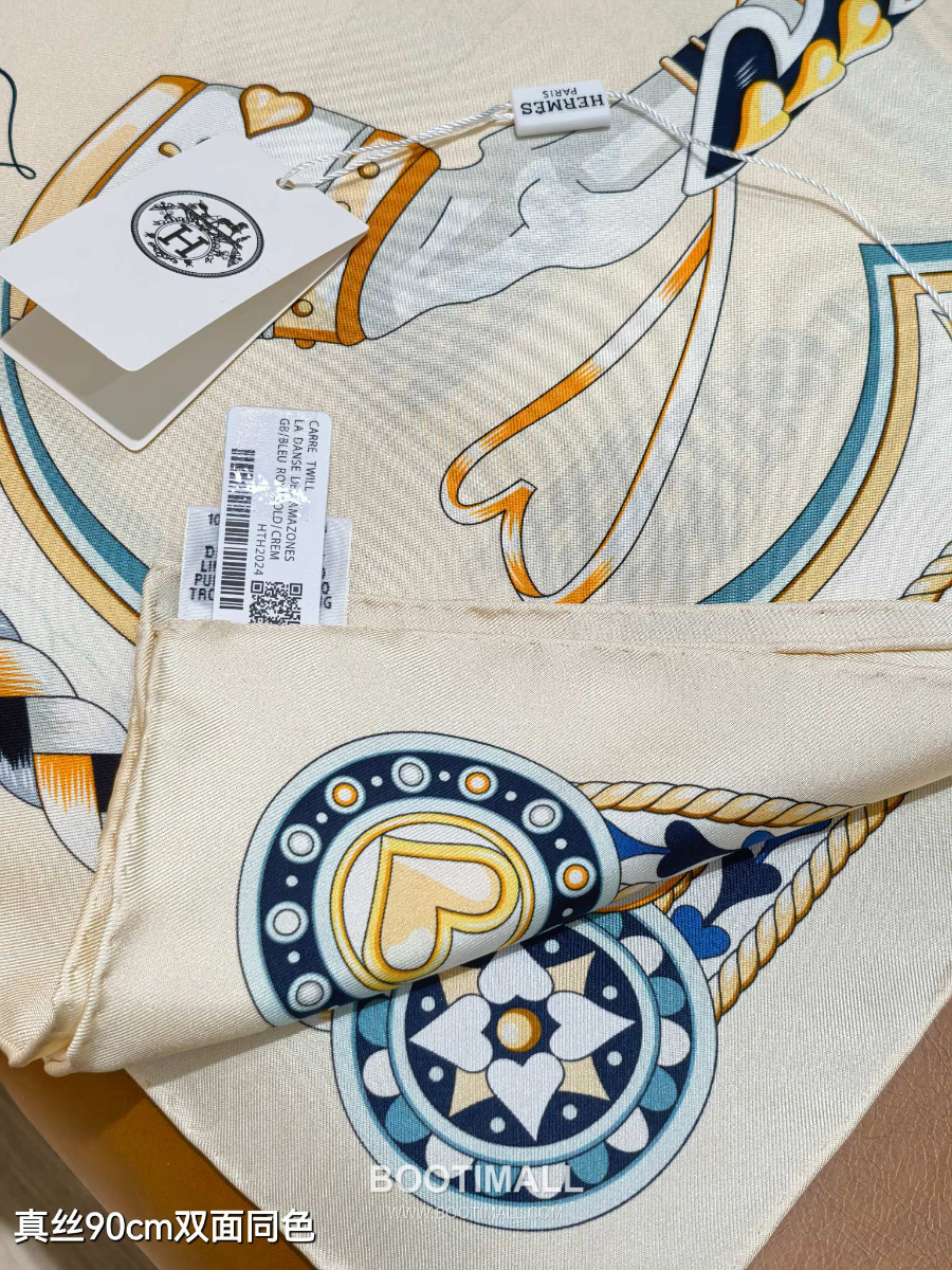 Hermes Twill Silk Scarf 90 “Bride de Gala 에르메스 트윌 실크 스카프 90 “브리드 드 갈라” SHMS2534-1 90×90cm 7