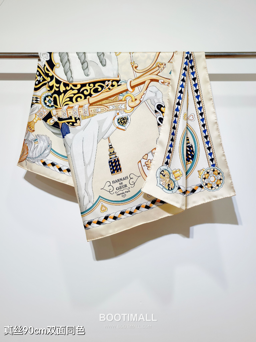 Hermes Twill Silk Scarf 90 “Bride de Gala 에르메스 트윌 실크 스카프 90 “브리드 드 갈라” SHMS2534-1 90×90cm 8