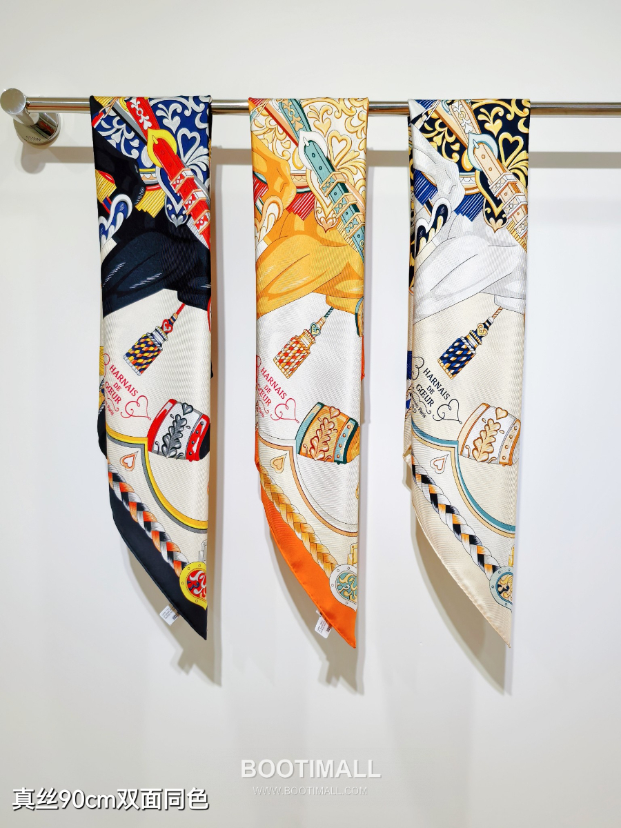 Hermes Twill Silk Scarf 90 “Bride de Gala 에르메스 트윌 실크 스카프 90 “브리드 드 갈라” SHMS2534-1 90×90cm 10