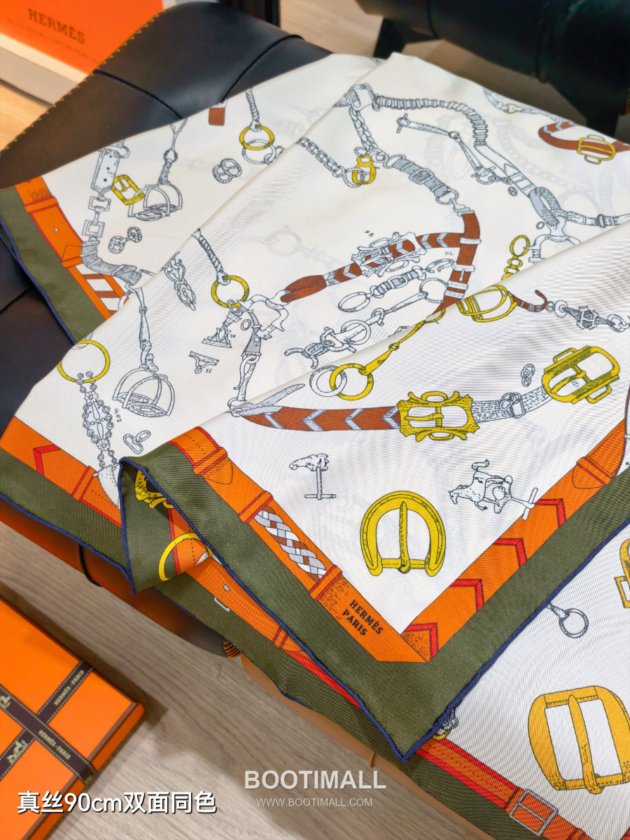 Hermes Twill Silk Scarf 90 “Cavalier du Ciel 에르메스 트윌 실크 스카프 90 카발리에 뒤 씨엘 SHMS2589 90×90cm 6