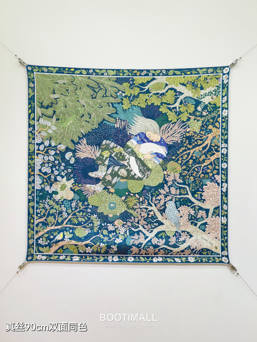 Hermes Twill Silk Scarf 90 “Coupe de Mai 에르메스 트윌 실크 스카프 90 “쿠프 드 메이(5월 신의 컵)” SHMS2569 90×90cm 3