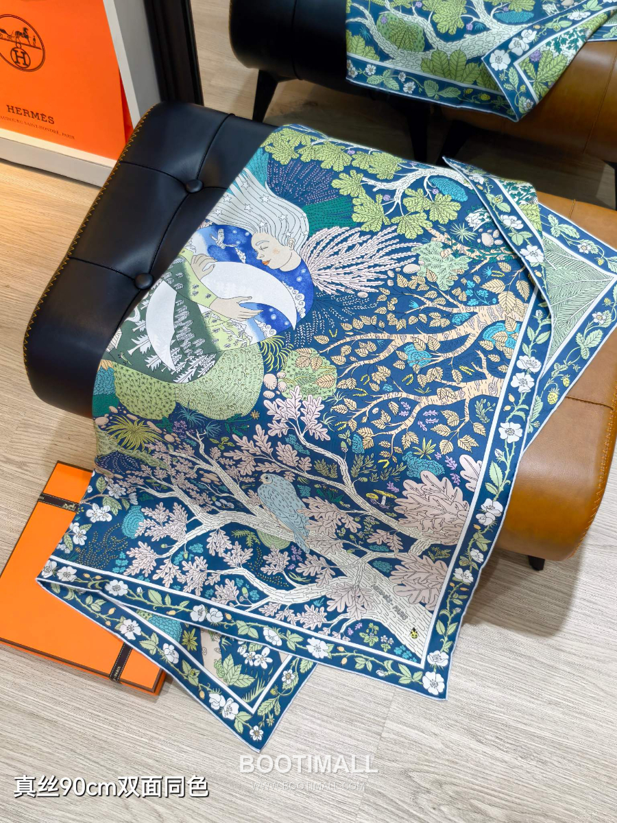 Hermes Twill Silk Scarf 90 “Coupe de Mai 에르메스 트윌 실크 스카프 90 “쿠프 드 메이(5월 신의 컵)” SHMS2569 90×90cm 5