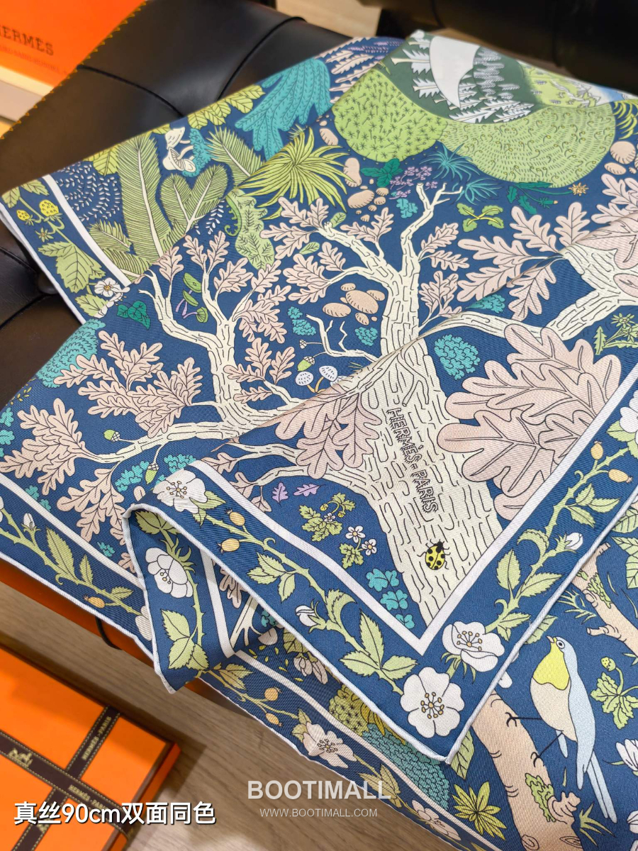 Hermes Twill Silk Scarf 90 “Coupe de Mai 에르메스 트윌 실크 스카프 90 “쿠프 드 메이(5월 신의 컵)” SHMS2569 90×90cm 6