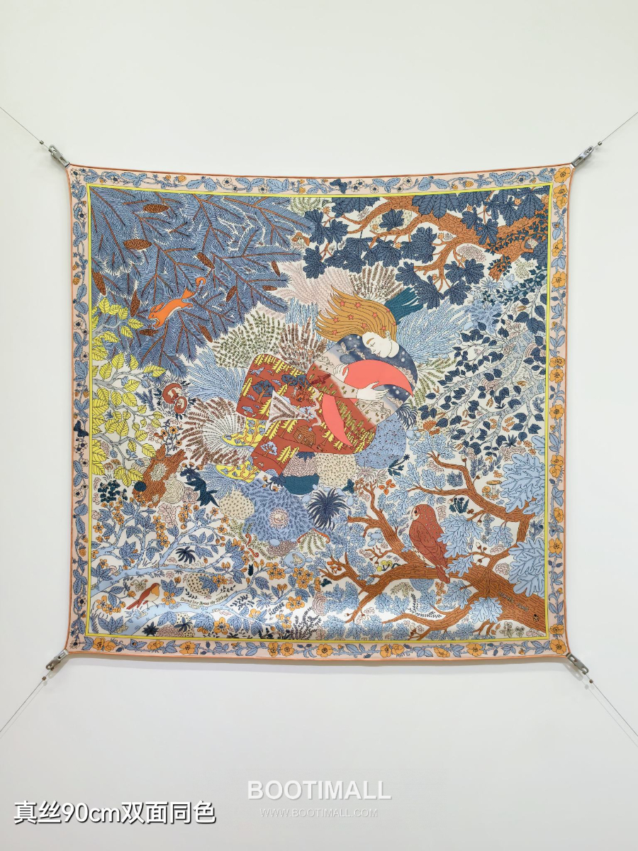 Hermes Twill Silk Scarf 90 “Coupe de Mai 에르메스 트윌 실크 스카프 90 “쿠프 드 메이(5월 신의 컵)” SHMS2569-1 90×90cm 3