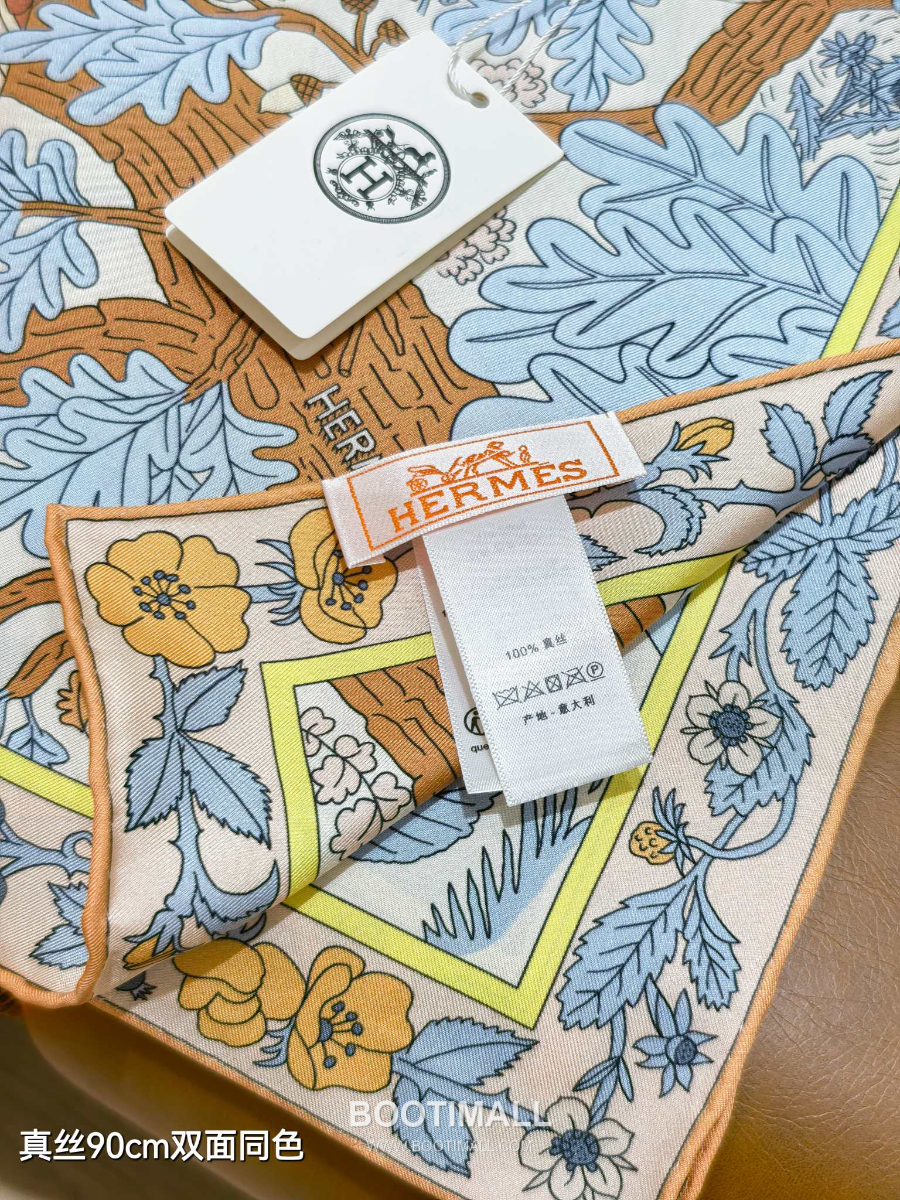 Hermes Twill Silk Scarf 90 “Coupe de Mai 에르메스 트윌 실크 스카프 90 “쿠프 드 메이(5월 신의 컵)” SHMS2569-1 90×90cm 6