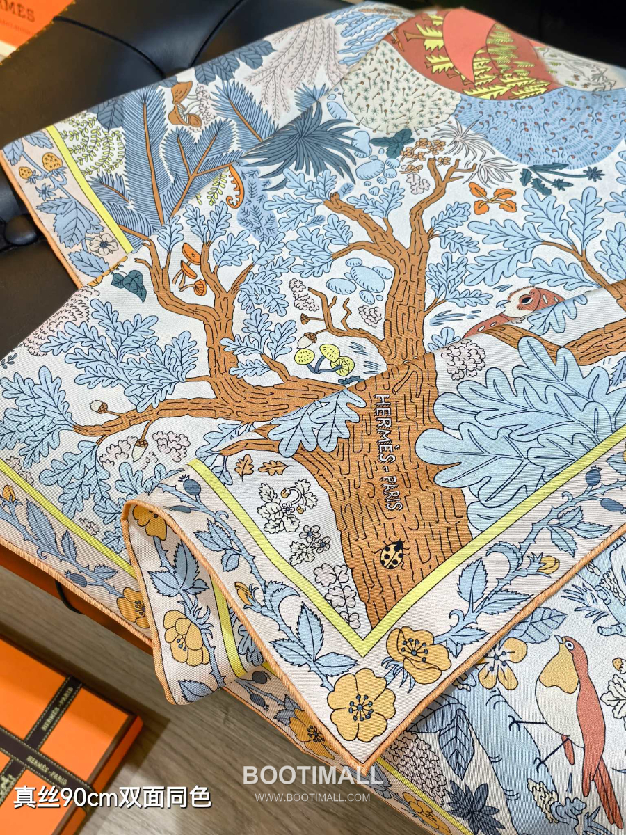 Hermes Twill Silk Scarf 90 “Coupe de Mai 에르메스 트윌 실크 스카프 90 “쿠프 드 메이(5월 신의 컵)” SHMS2569-1 90×90cm 10
