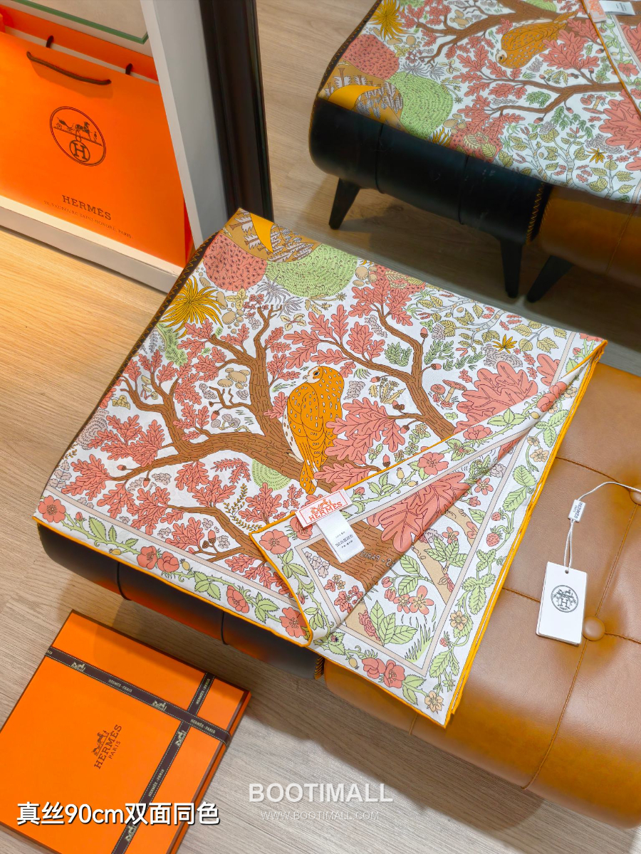 Hermes Twill Silk Scarf 90 “Coupe de Mai 에르메스 트윌 실크 스카프 90 “쿠프 드 메이(5월 신의 컵)” SHMS2569-2 90×90cm 4