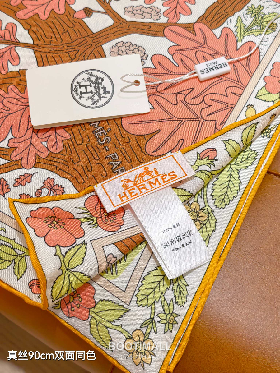 Hermes Twill Silk Scarf 90 “Coupe de Mai 에르메스 트윌 실크 스카프 90 “쿠프 드 메이(5월 신의 컵)” SHMS2569-2 90×90cm 6