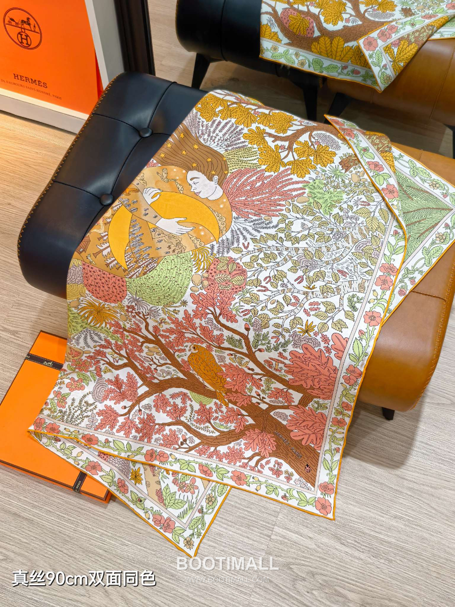 Hermes Twill Silk Scarf 90 “Coupe de Mai 에르메스 트윌 실크 스카프 90 “쿠프 드 메이(5월 신의 컵)” SHMS2569-2 90×90cm 10