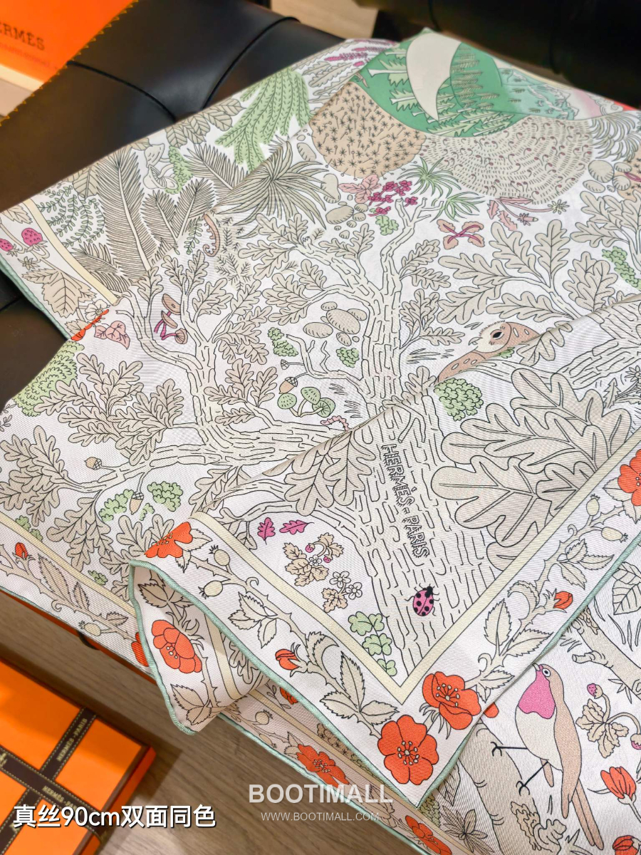 Hermes Twill Silk Scarf 90 “Coupe de Mai 에르메스 트윌 실크 스카프 90 “쿠프 드 메이(5월 신의 컵)” SHMS2569-3 90×90cm 6