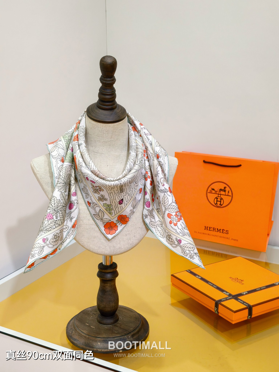Hermes Twill Silk Scarf 90 “Coupe de Mai 에르메스 트윌 실크 스카프 90 “쿠프 드 메이(5월 신의 컵)” SHMS2569-3 90×90cm 9