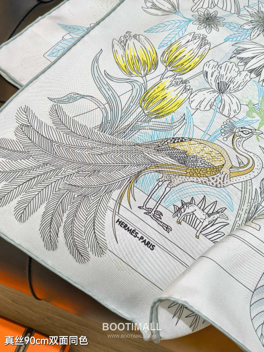 Hermes Twill Silk Scarf 90 “Le Jardin de Pythagore 에르메스 트윌 실크 스카프 90 “피타고라스의 정원” SHMS2529 90×90cm 6