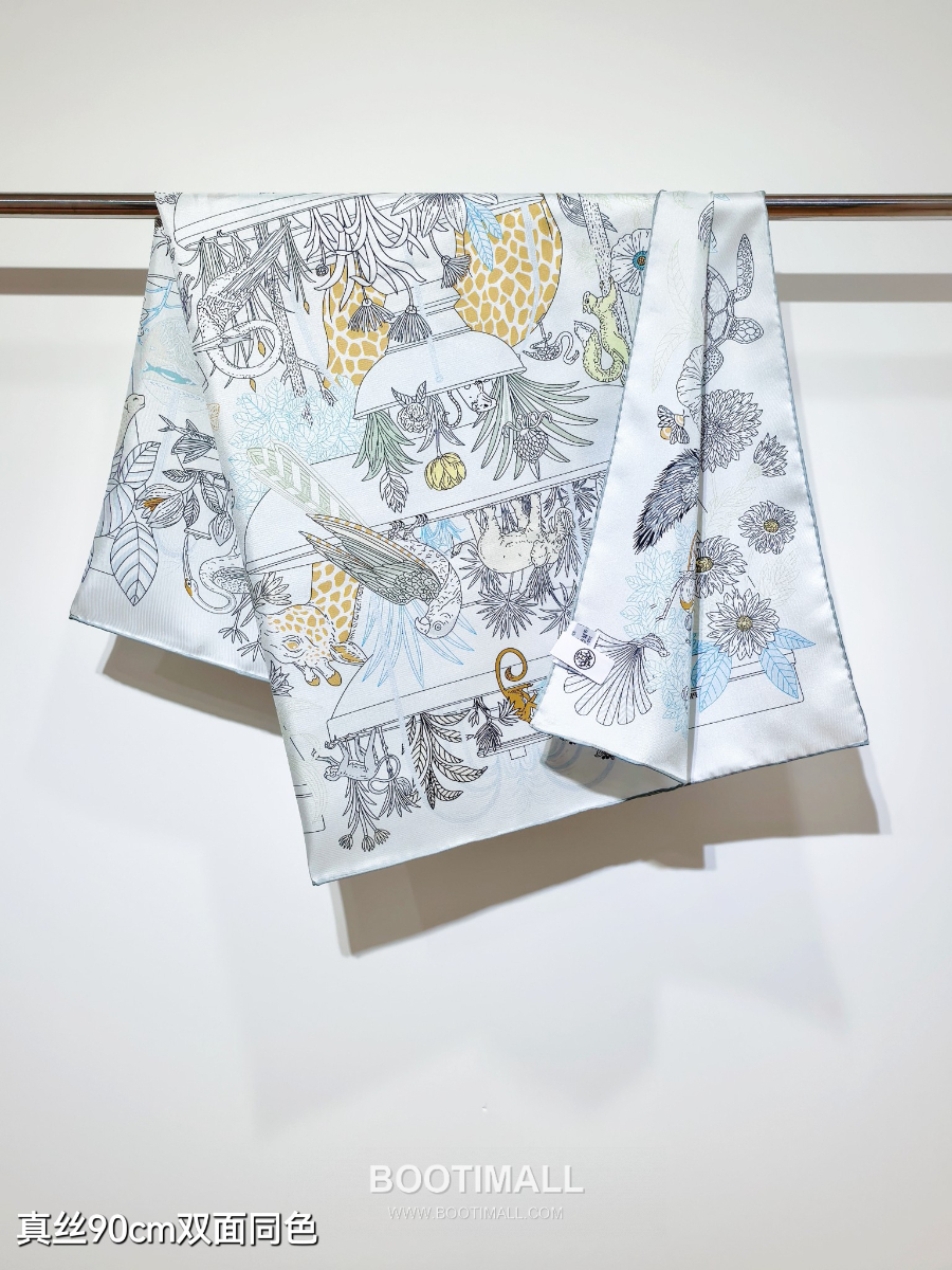 Hermes Twill Silk Scarf 90 “Le Jardin de Pythagore 에르메스 트윌 실크 스카프 90 “피타고라스의 정원” SHMS2529 90×90cm 8