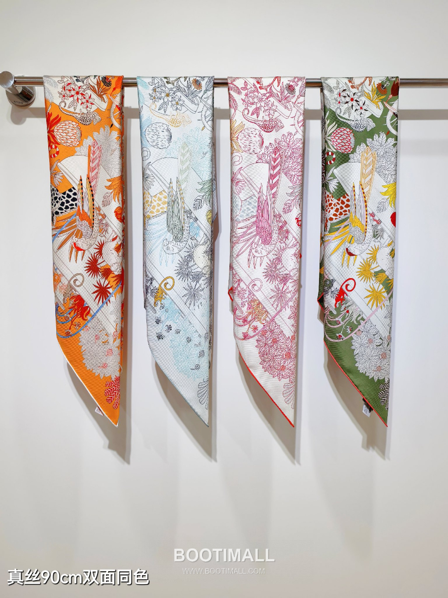 Hermes Twill Silk Scarf 90 “Le Jardin de Pythagore 에르메스 트윌 실크 스카프 90 “피타고라스의 정원” SHMS2529 90×90cm 10