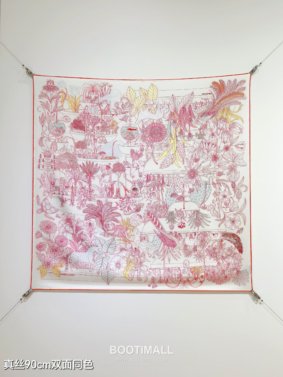Hermes Twill Silk Scarf 90 “Le Jardin de Pythagore 에르메스 트윌 실크 스카프 90 “피타고라스의 정원” SHMS2529-1 90×90cm 3