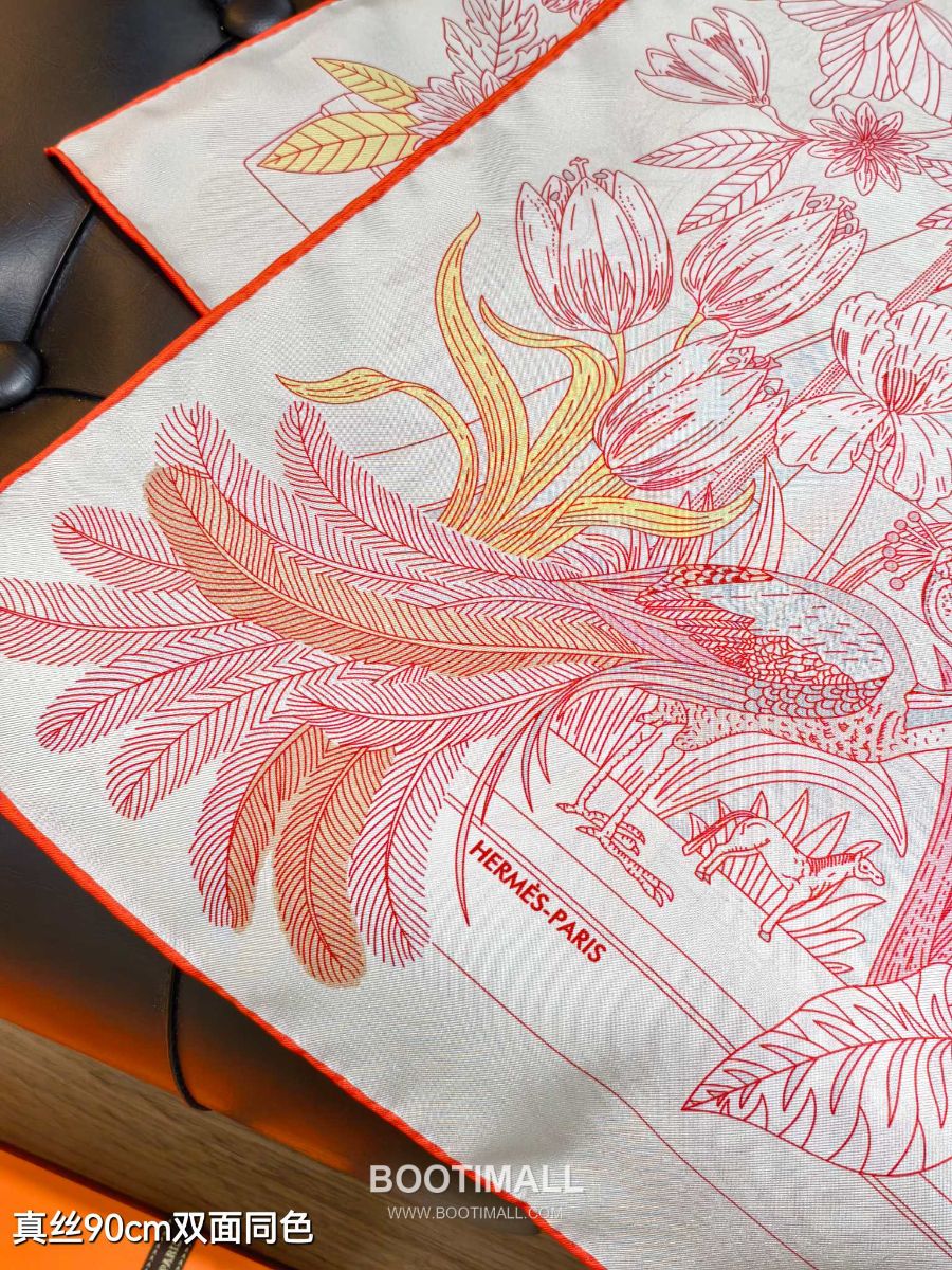 Hermes Twill Silk Scarf 90 “Le Jardin de Pythagore 에르메스 트윌 실크 스카프 90 “피타고라스의 정원” SHMS2529-1 90×90cm 6
