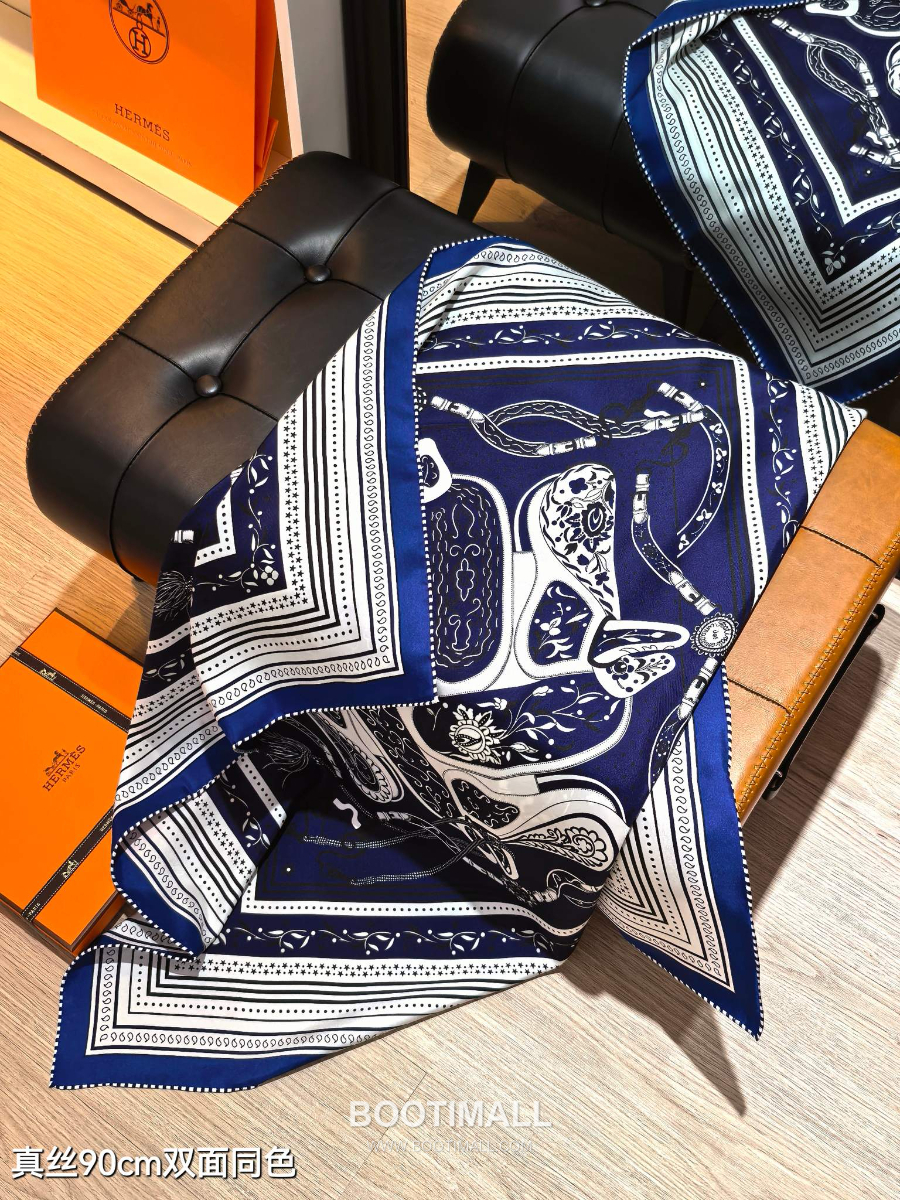 Hermes Twill Silk Scarf 90 Pythagore 에르메스 트윌 실크 스카프 90 피타고르 SHMS2505 90×90cm 2