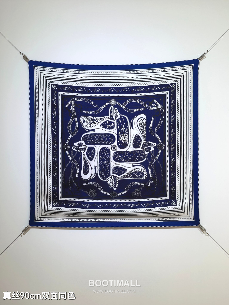Hermes Twill Silk Scarf 90 Pythagore 에르메스 트윌 실크 스카프 90 피타고르 SHMS2505 90×90cm 4