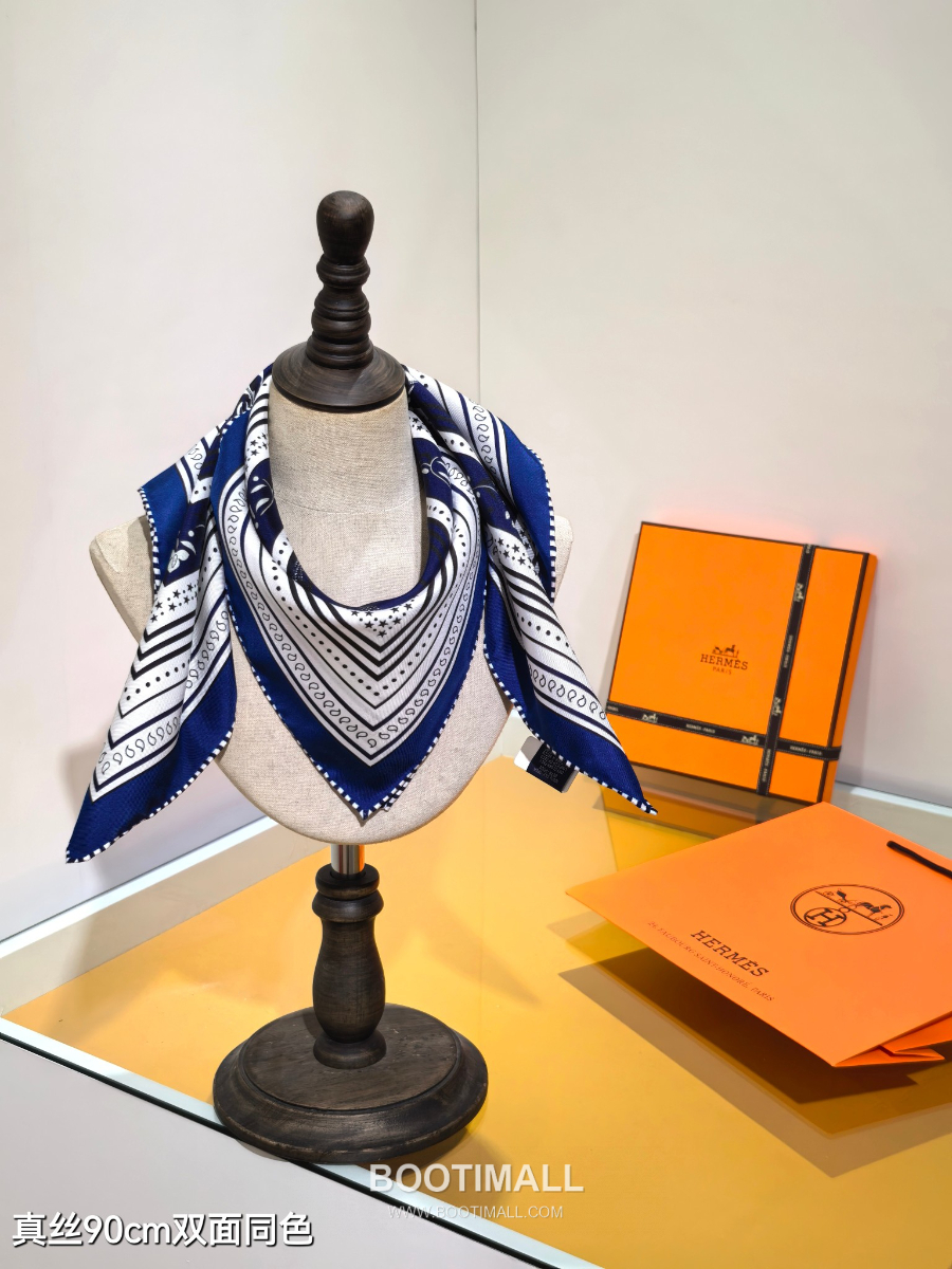 Hermes Twill Silk Scarf 90 Pythagore 에르메스 트윌 실크 스카프 90 피타고르 SHMS2505 90×90cm 7