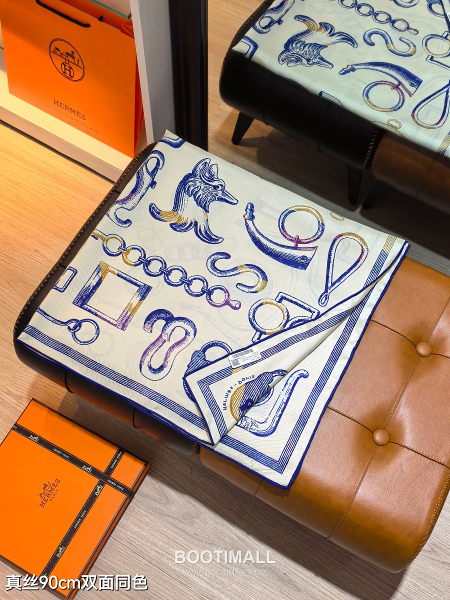Hermes Twill Silk Scarf 90 에르메스 트윌 실크 스카프 90 SHMS2506-1 90×90cm 2