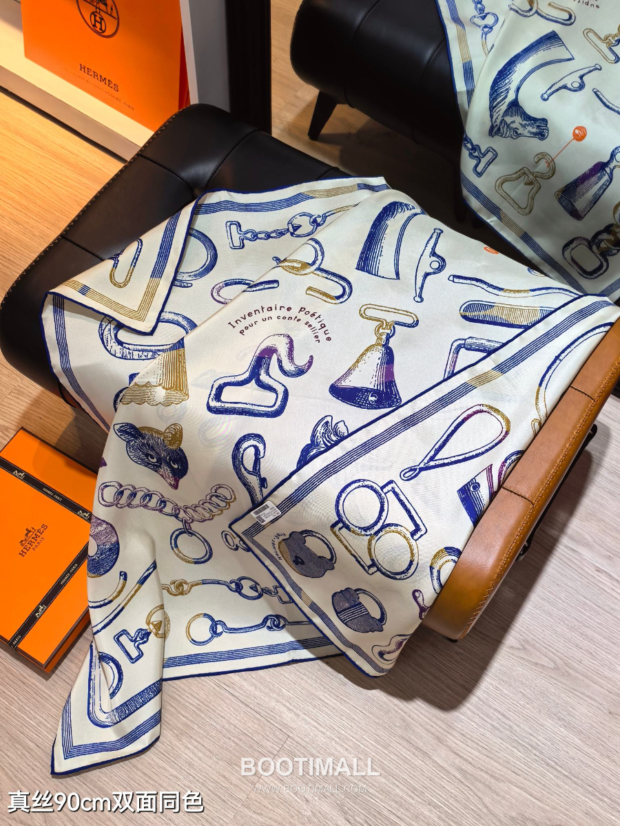 Hermes Twill Silk Scarf 90 에르메스 트윌 실크 스카프 90 SHMS2506-1 90×90cm 3