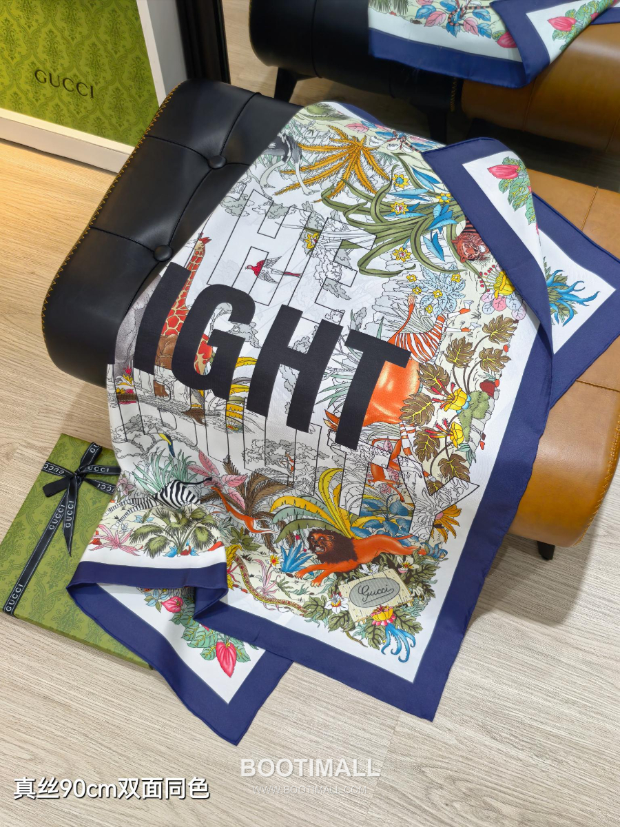 Gucci Project Printed Silk Carre “In The Invisibility At Night 구찌 프로젝트 프린트 실크 까레 인 더 인비저빌리티 앳 나이트 90×90cm 5