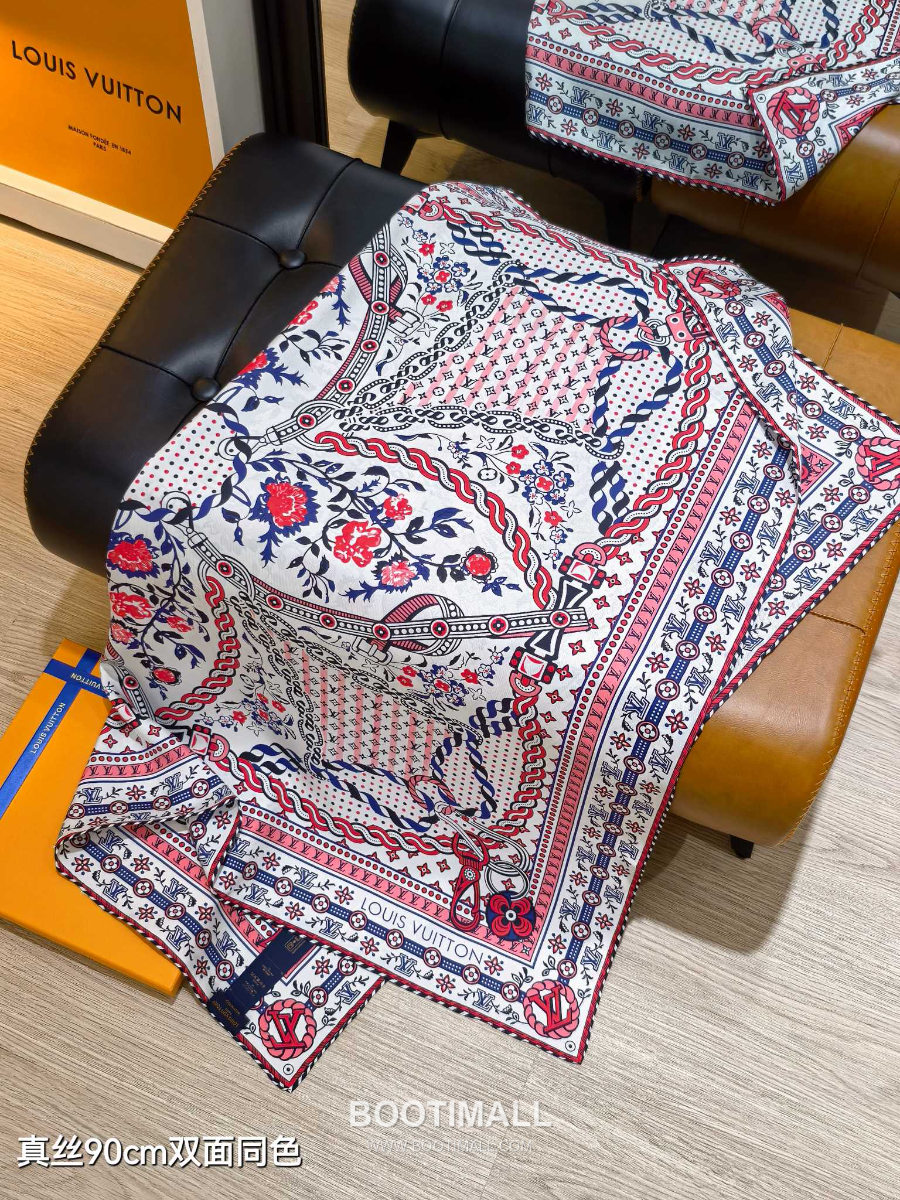 Louis Vuitton Summer Garden 90 Square Silk Twill Scarf 루이비통 서머 가든 90 실크 트윌 스카프 90×90cm 5