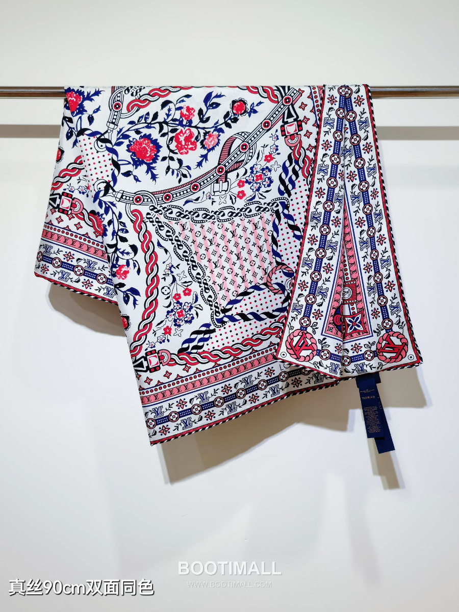 Louis Vuitton Summer Garden 90 Square Silk Twill Scarf 루이비통 서머 가든 90 실크 트윌 스카프 90×90cm 8