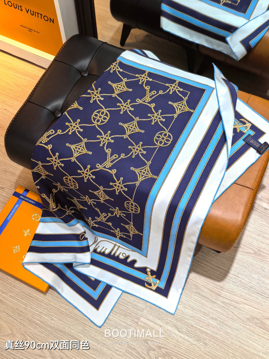 Louis Vuitton Cordage 90 Square Silk Twill Scarf 루이비통 코다주 90 실크 트윌 스카프 90×90cm 5