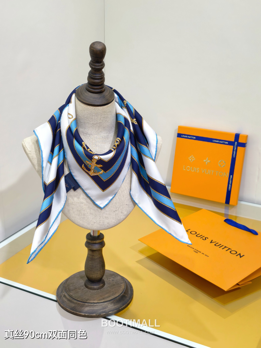 Louis Vuitton Cordage 90 Square Silk Twill Scarf 루이비통 코다주 90 실크 트윌 스카프 90×90cm 9