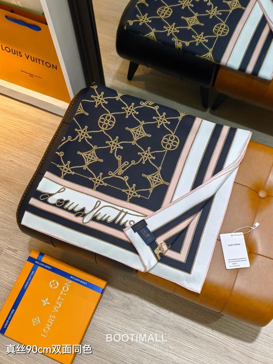 Louis Vuitton Cordage 90 Square Silk Twill Scarf 루이비통 코다주 90 실크 트윌 스카프 SLV2521 90×90cm 4