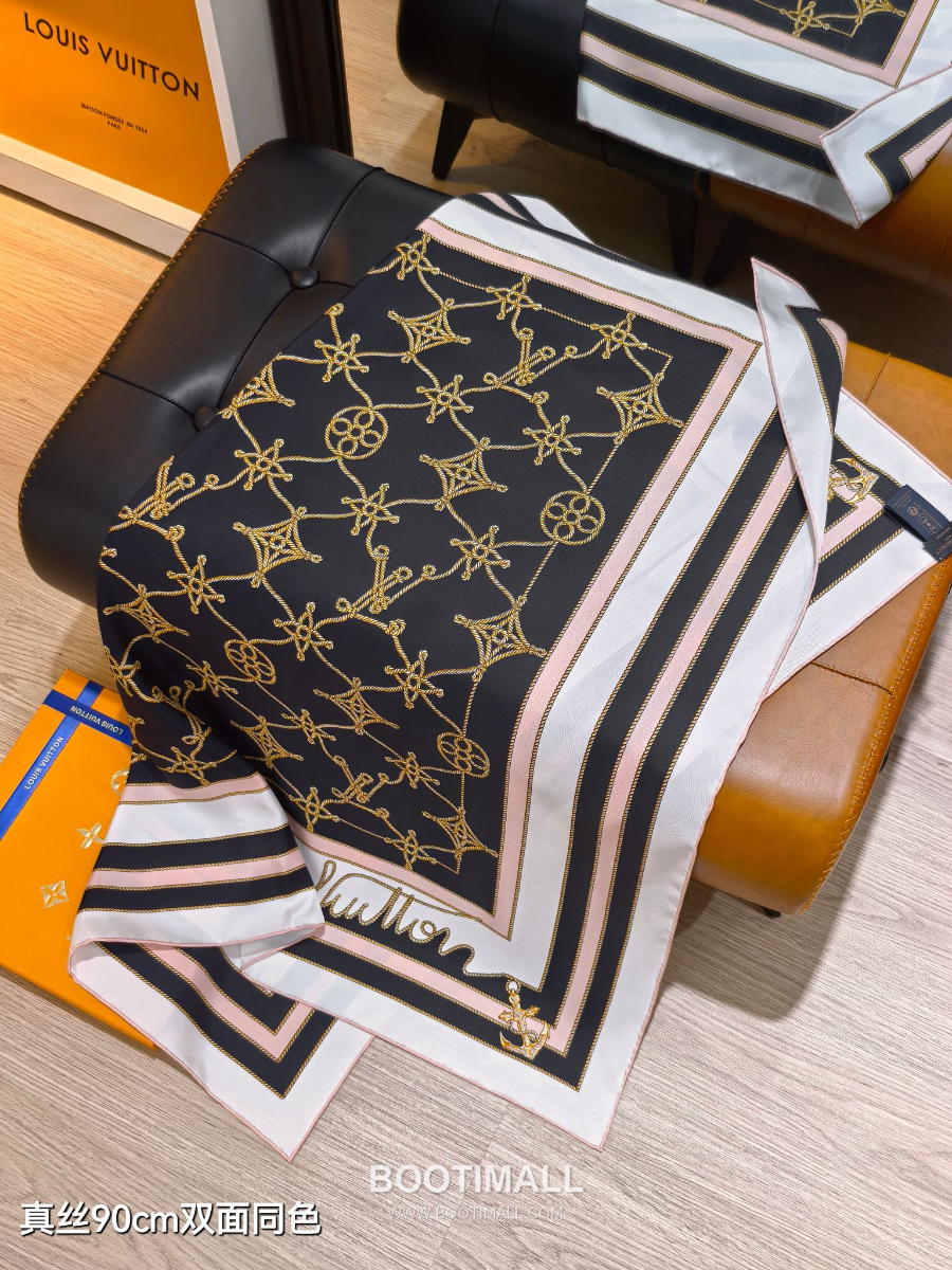 Louis Vuitton Cordage 90 Square Silk Twill Scarf 루이비통 코다주 90 실크 트윌 스카프 SLV2521 90×90cm 5