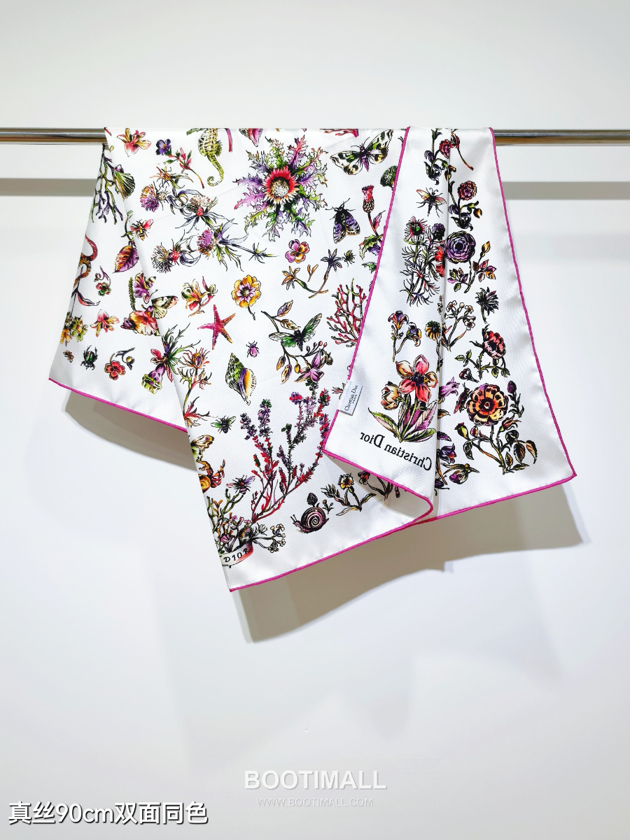 Dior Cabinet de Curiosites 90 Square Silk Twill Scarf 디올 까비네 드 퀴리오지테 90 실크 트윌 스카프 90×90cm 7