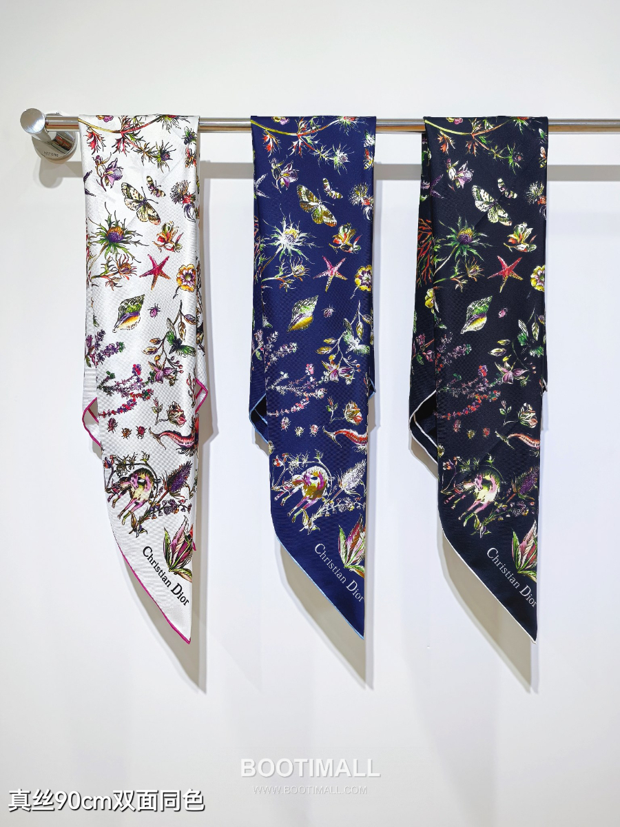 Dior Cabinet de Curiosites 90 Square Silk Twill Scarf 디올 까비네 드 퀴리오지테 90 실크 트윌 스카프 90×90cm 9
