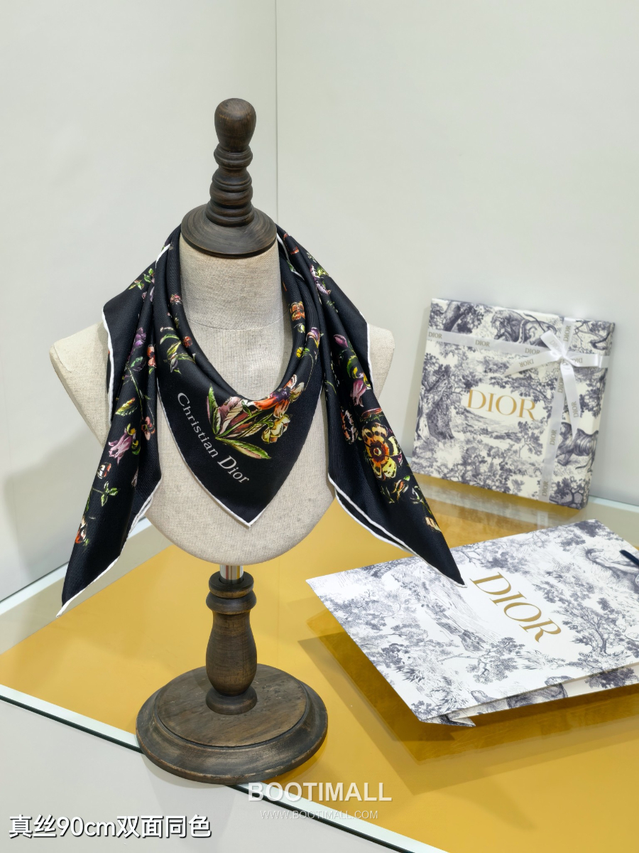 Dior Cabinet de Curiosites 90 Square Silk Twill Scarf 디올 까비네 드 퀴리오지테 90 실크 트윌 스카프 SDO2516 90×90cm 7