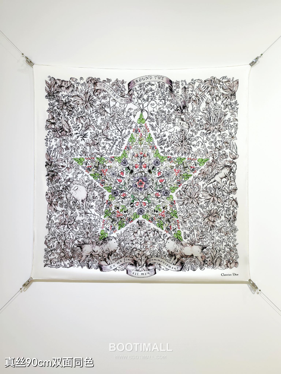Dior Around the World 90 Square Silk Twill Scarf 디올 어라운드 더 월드 90 실크 트윌 스카프 SDO2515 90×90cm 3