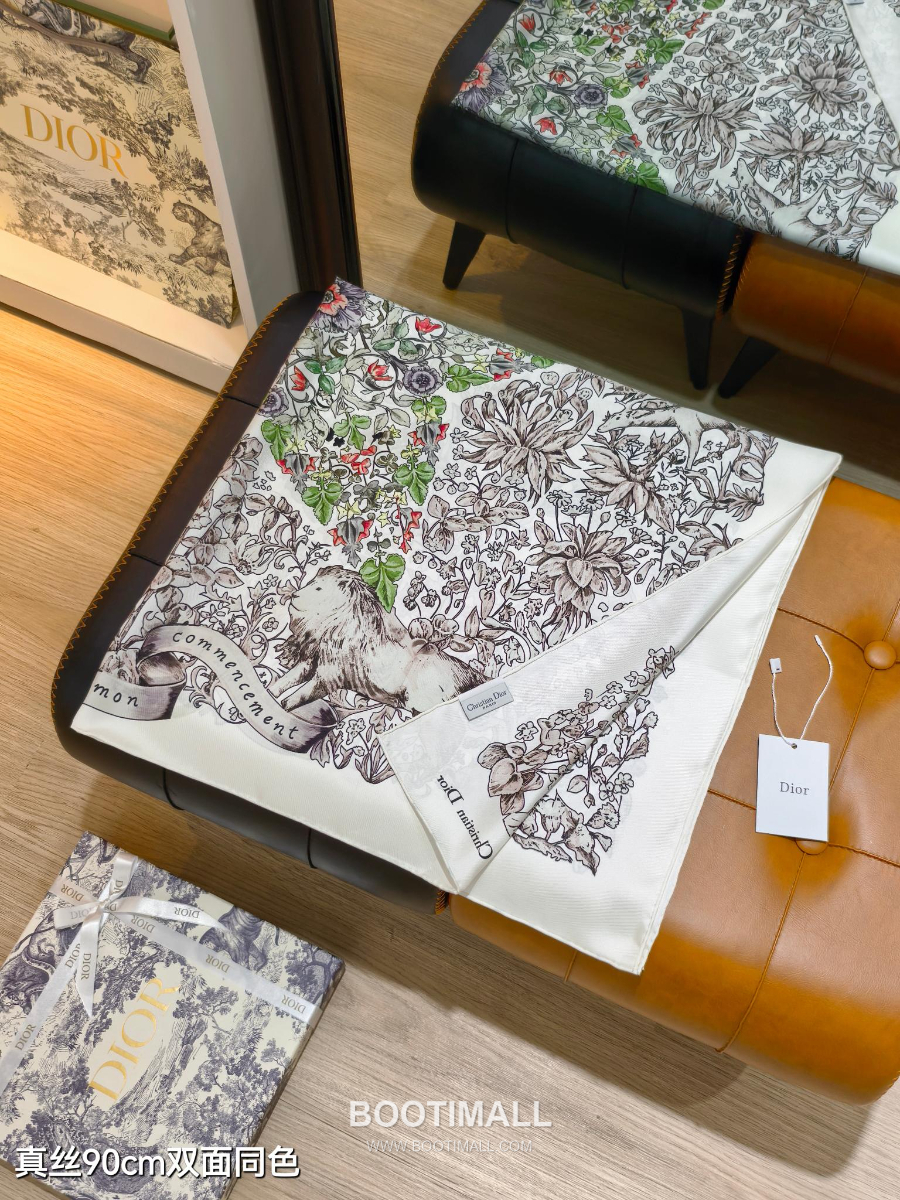 Dior Around the World 90 Square Silk Twill Scarf 디올 어라운드 더 월드 90 실크 트윌 스카프 SDO2515 90×90cm 4